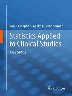cover image of Statistics Applied to Clinical Studies